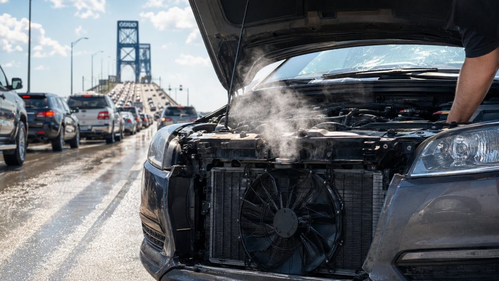  Brushless cooling fan failure causing engine overheating in Jacksonville Buckman Bridge traffic